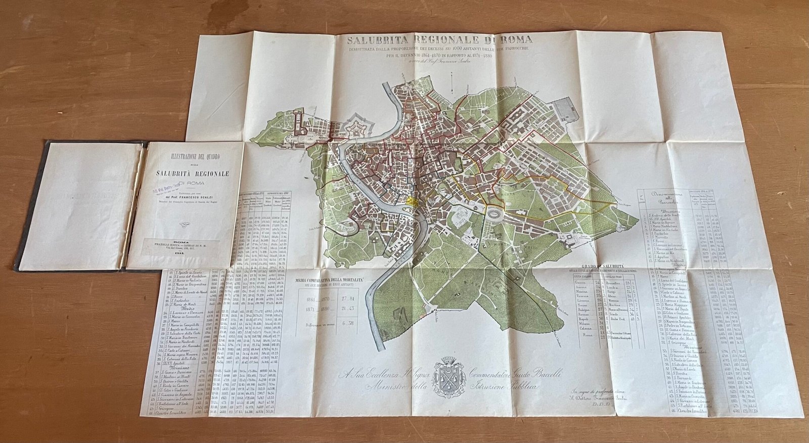 Scalzi Francesco Illustrazione del quadro sulla salubrità regionale di Roma 1883 - immagine 13