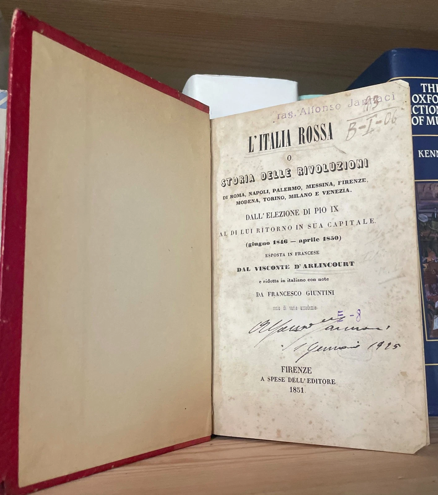 D'Arlincourt L'Italia rossa o Storia delle rivoluzioni (giu 1846-apr 1850) 1851 - immagine 3