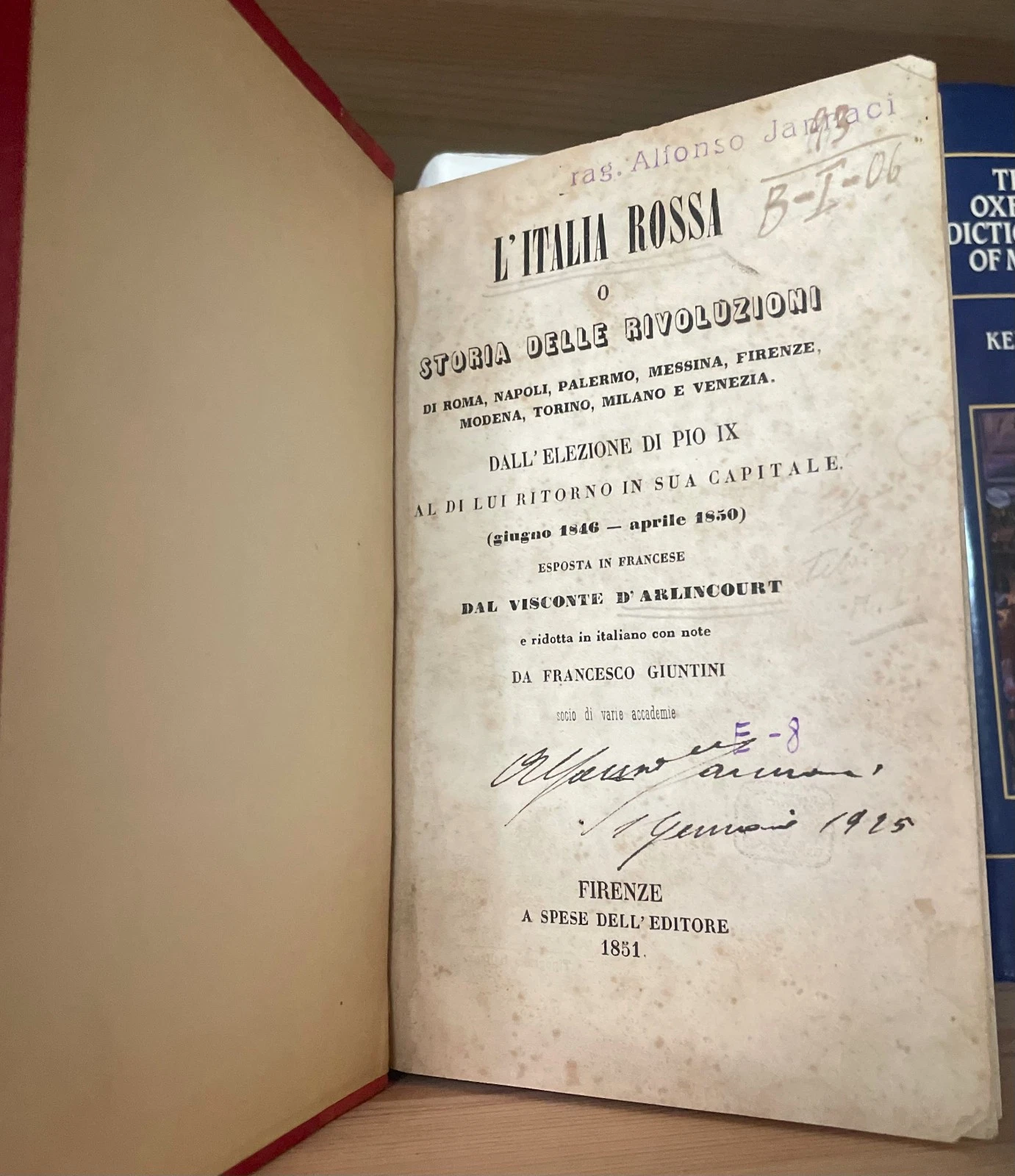 D'Arlincourt L'Italia rossa o Storia delle rivoluzioni (giu 1846-apr 1850) 1851 - immagine 4