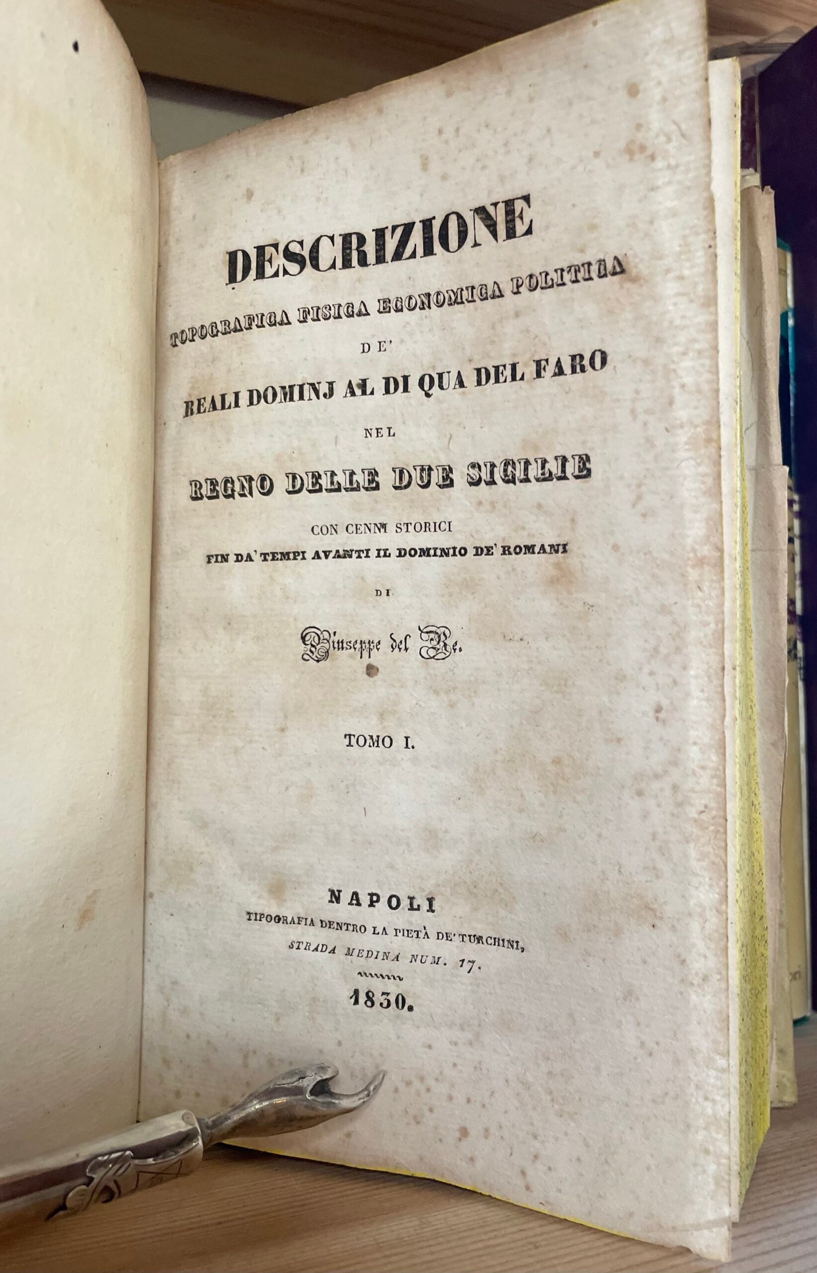Giuseppe Del Re Descrizione topografica d'reali dominj al di qua del faro nel Regno delle due Sicilie 2 Tomi Tipografia dentro la Pietà de' Turchini 1830-1835 - immagine 33