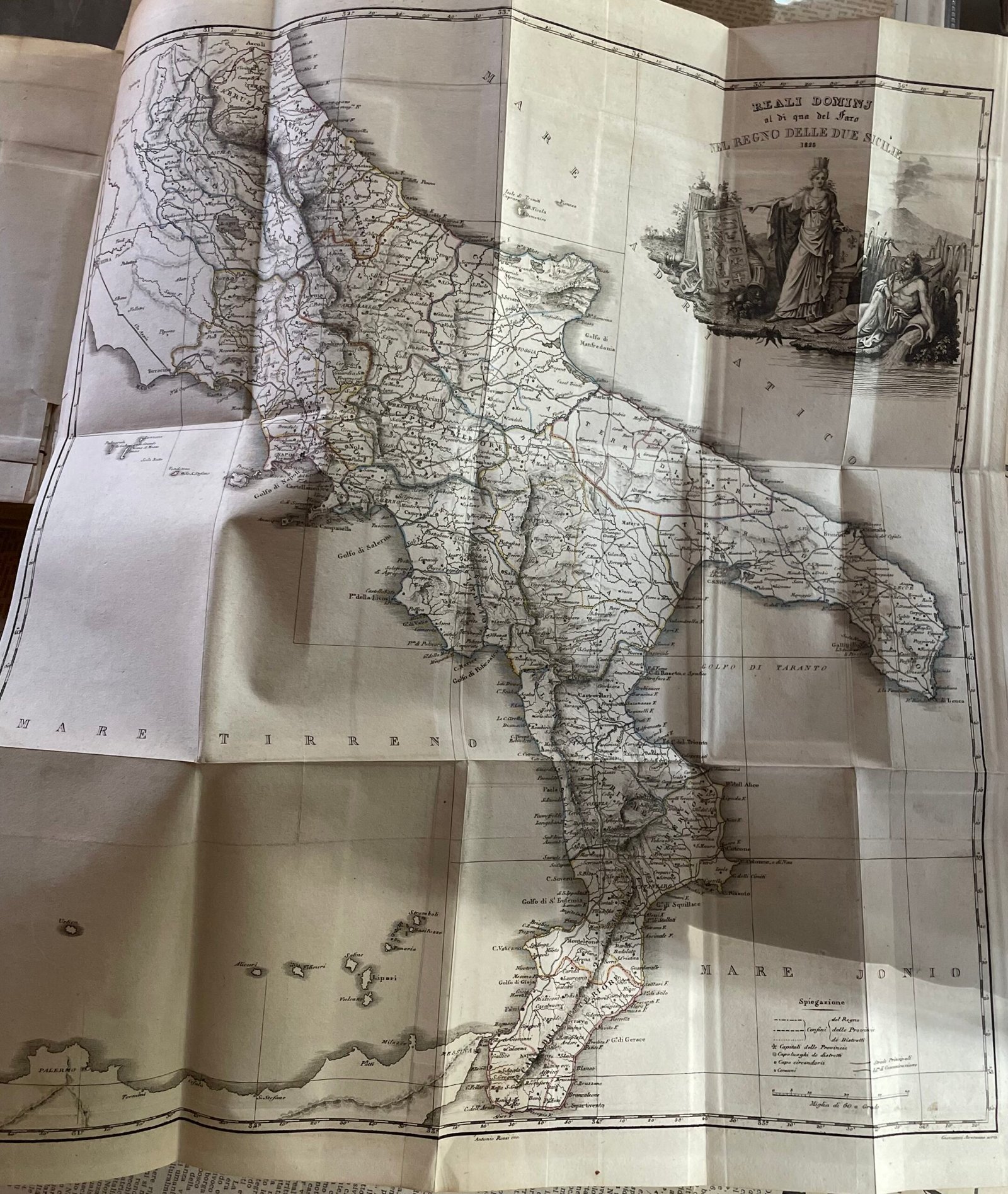 Giuseppe Del Re Descrizione topografica d'reali dominj al di qua del faro nel Regno delle due Sicilie 2 Tomi Tipografia dentro la Pietà de' Turchini 1830-1835 - immagine 28