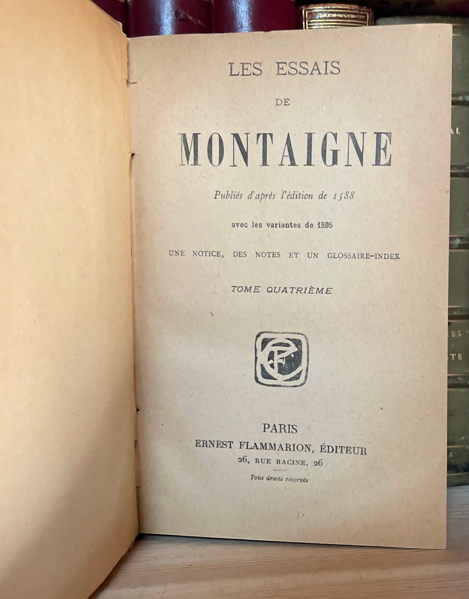 Les essais de Montaigne 4 volumes Flammarion éditeur sans date - immagine 16