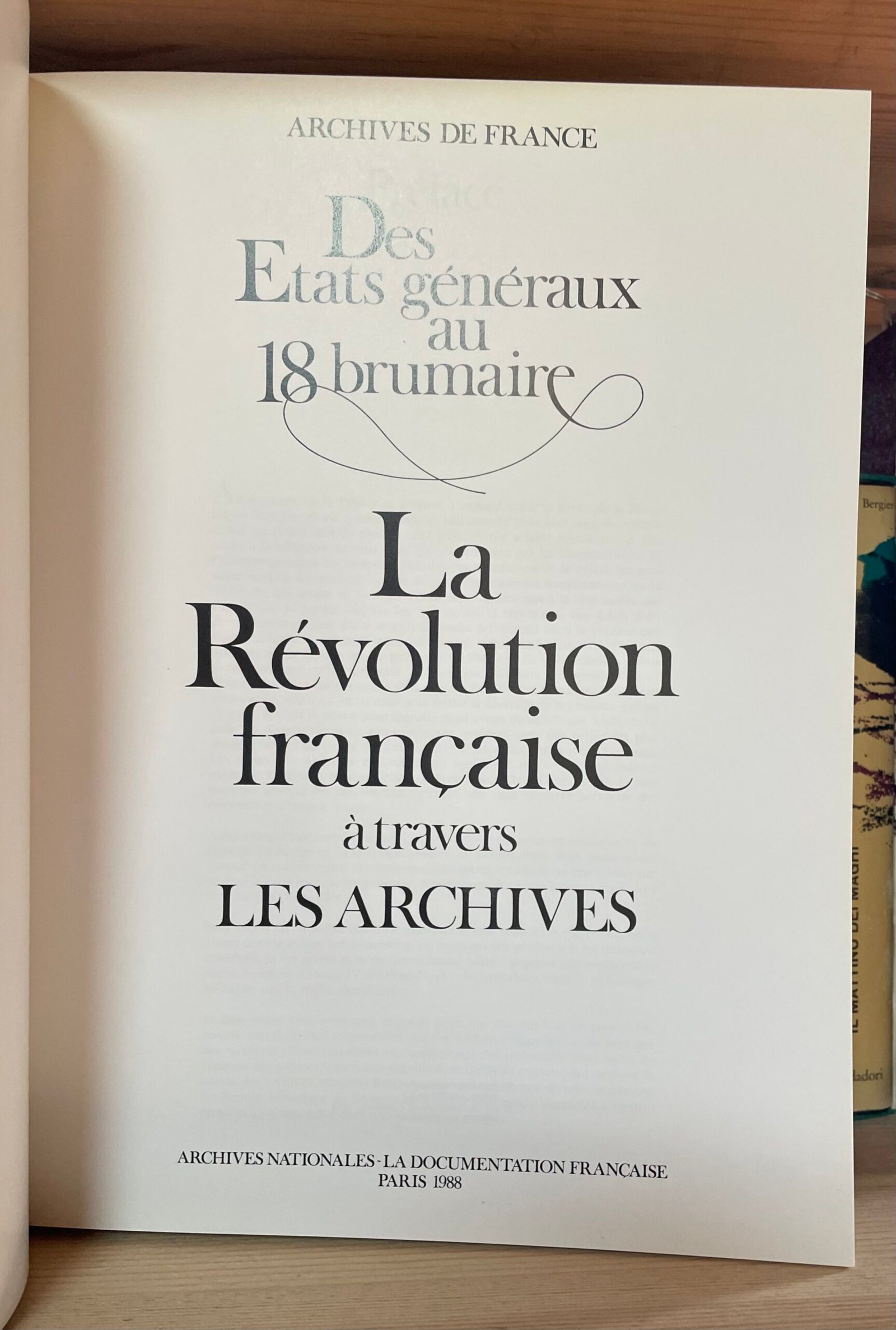 La Révolution française à travers les Archives La Documentation française 1988 - immagine 7