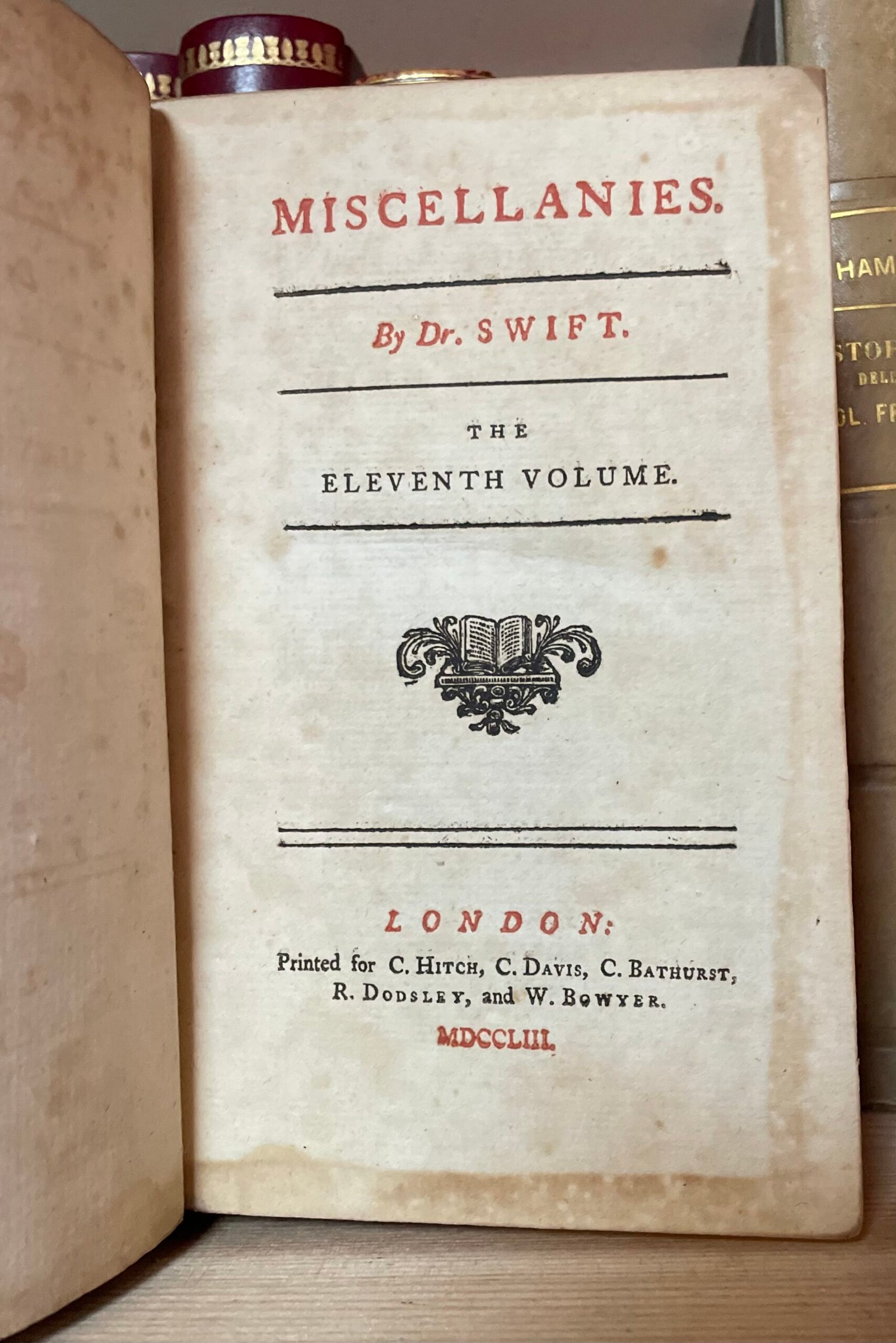 Swift Miscellanies The eleventh volume (directions to servants) 1753