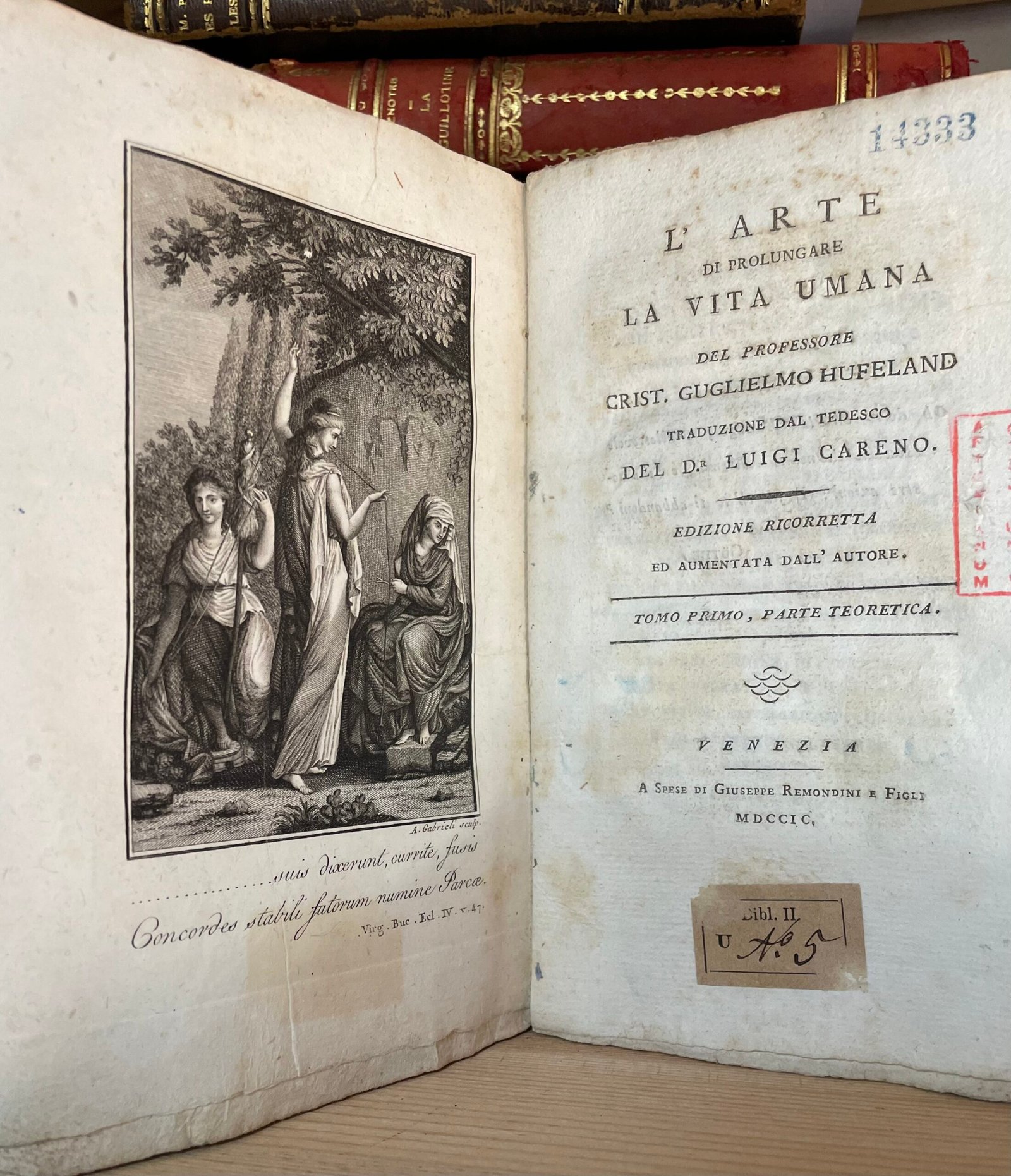 l'Arte di prolungare la vita umana del professore Crist. Guglielmo Hufeland 1799 - immagine 4