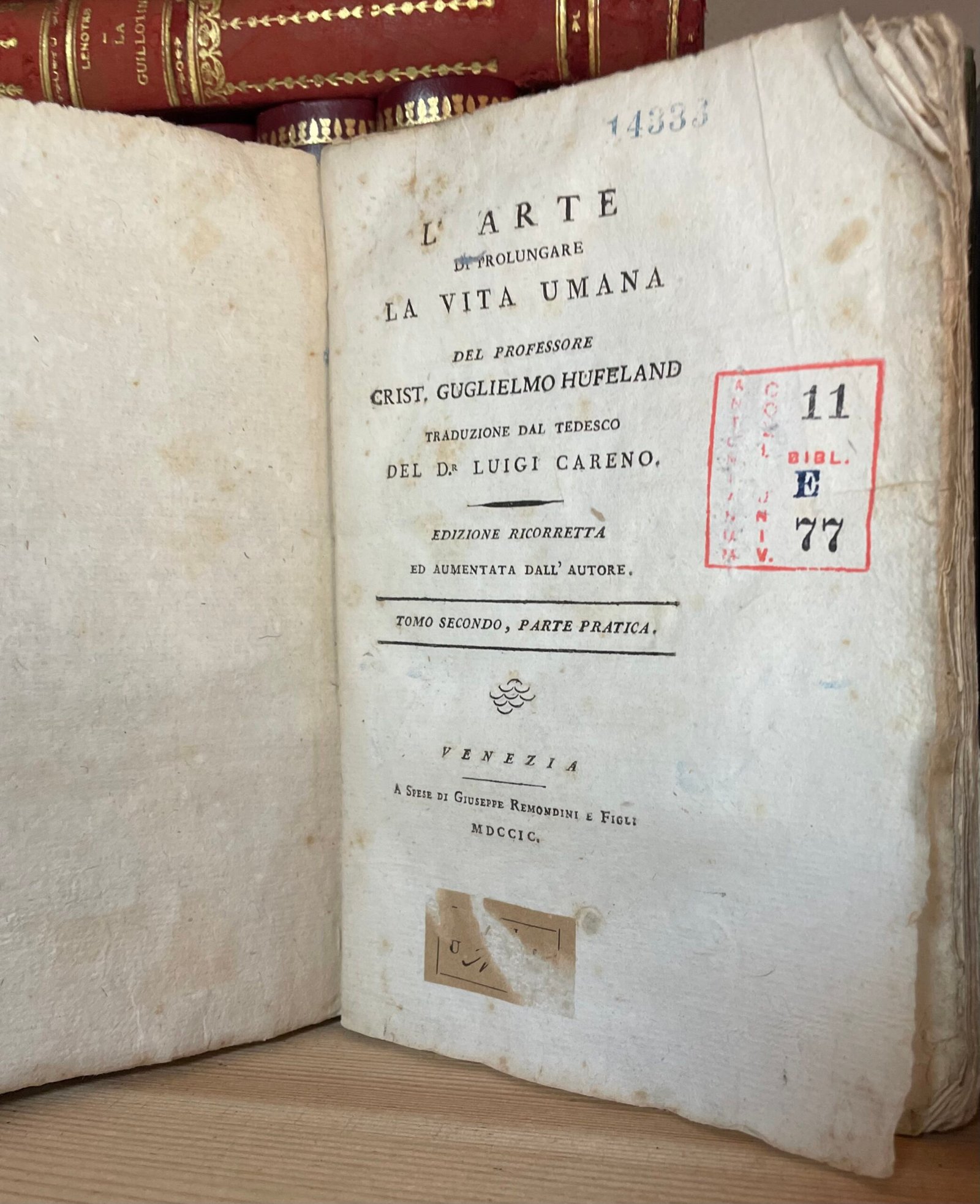l'Arte di prolungare la vita umana del professore Crist. Guglielmo Hufeland 1799 - immagine 13
