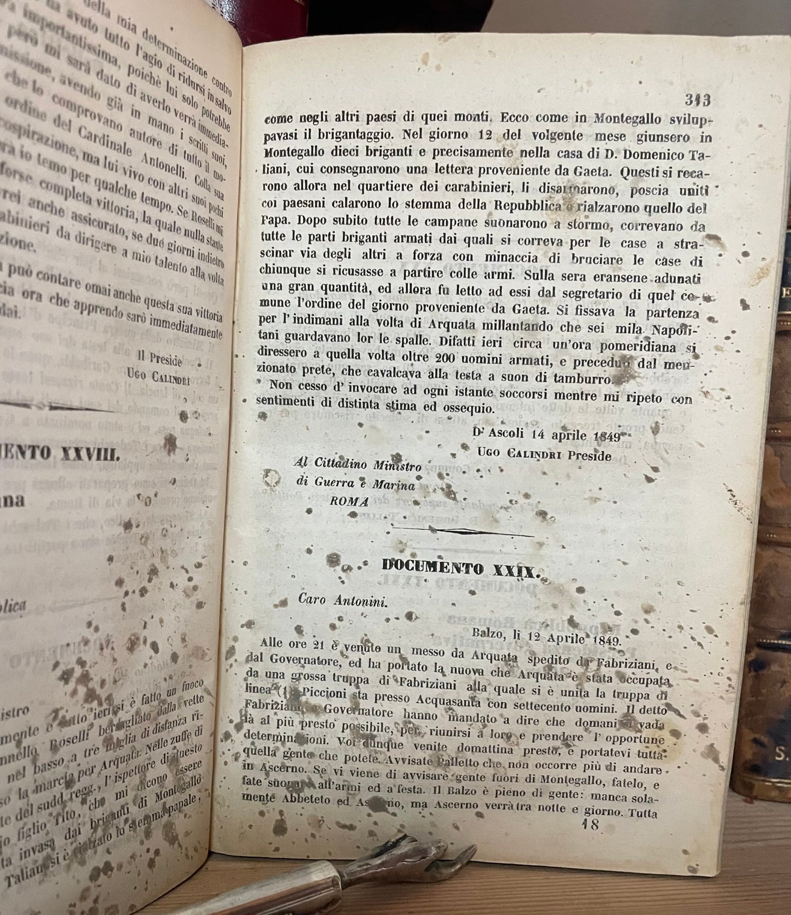 Memorie storiche sull'intervento francese in Roma nel 1849 di Federico Torre vol. 1 Torino 1851 - immagine 9