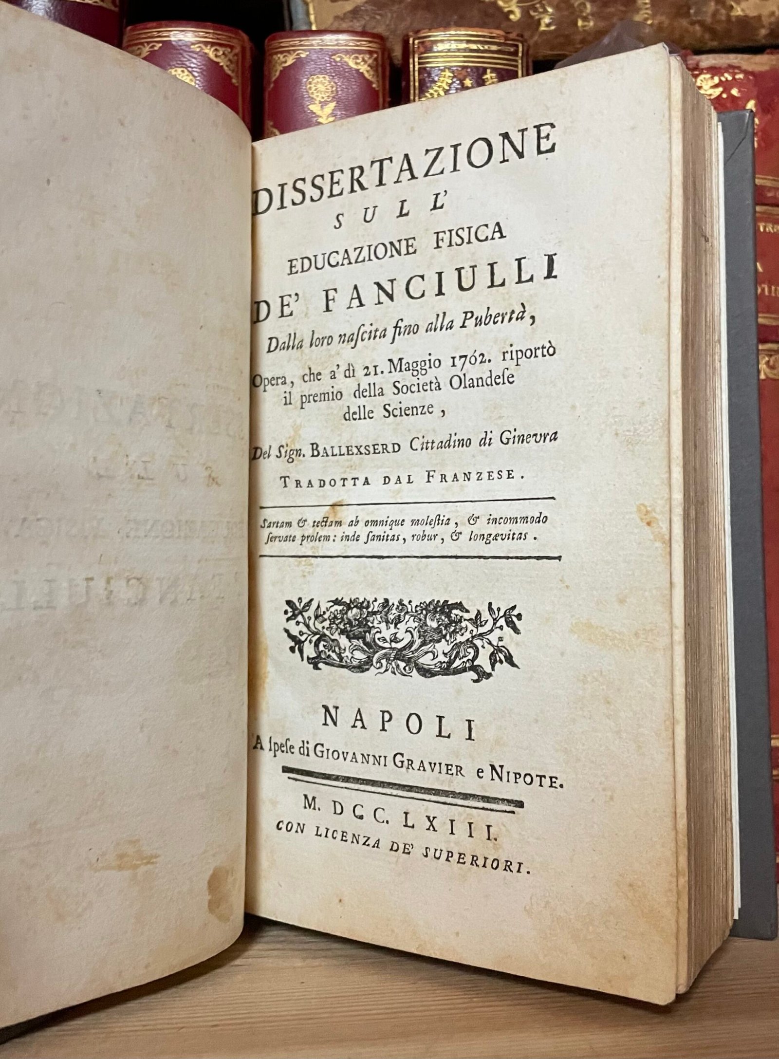 Ballexserd Dissertazione sull'educazione fisica de' fanciulli Napoli 1763 - immagine 7