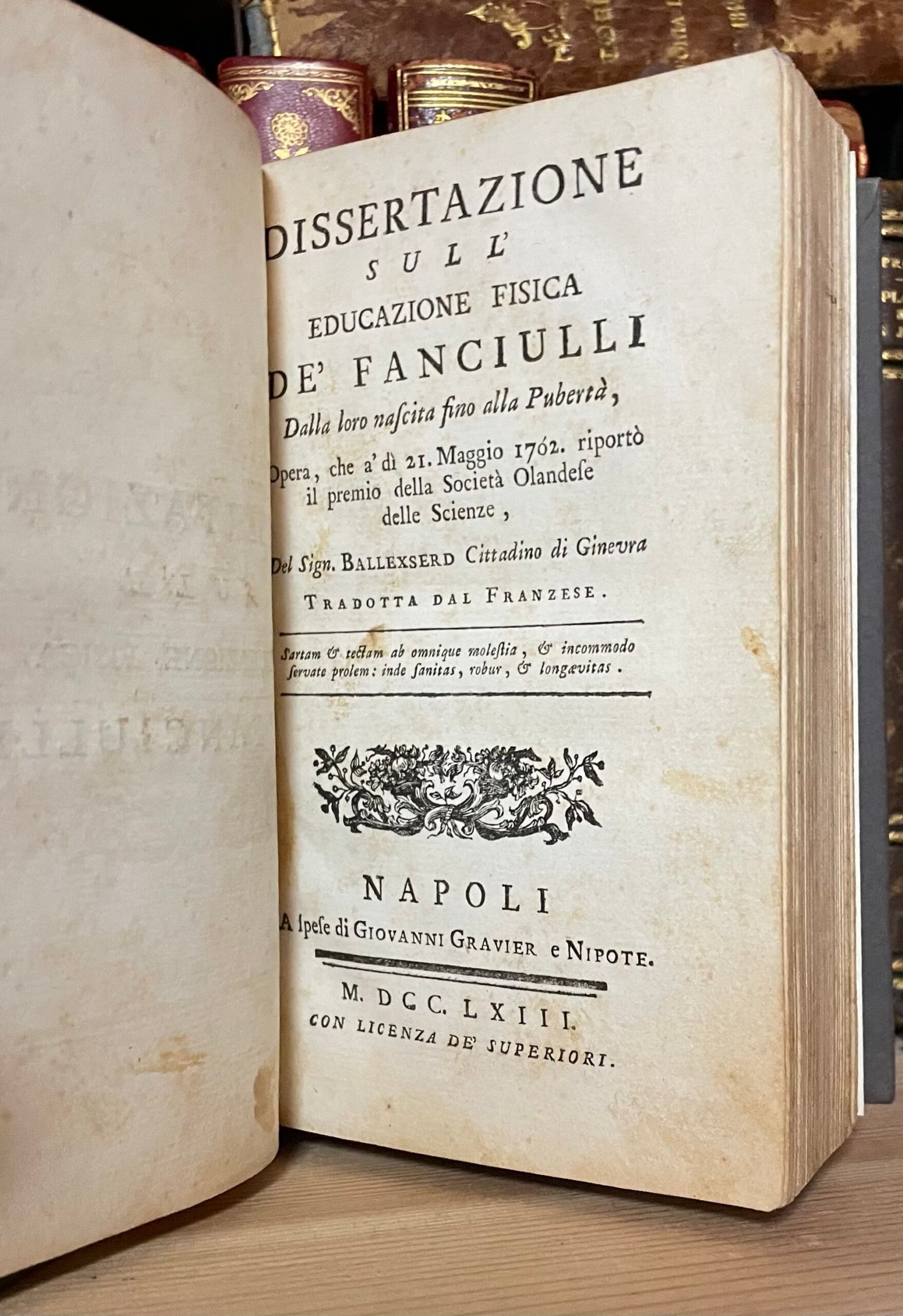 Ballexserd Dissertazione sull'educazione fisica de' fanciulli Napoli 1763 - immagine 8