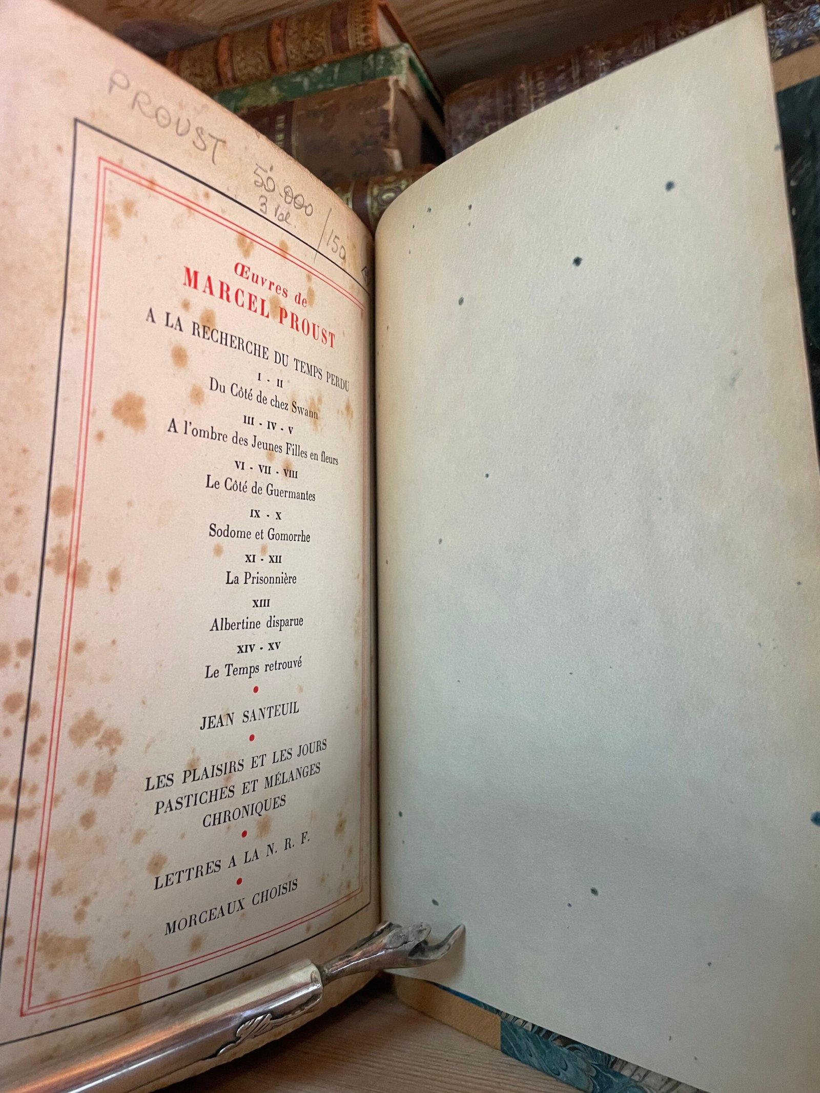 Marcel Proust Jean Santeuil Gallimard 15 mai 1952 tre volumi non numerati - immagine 16