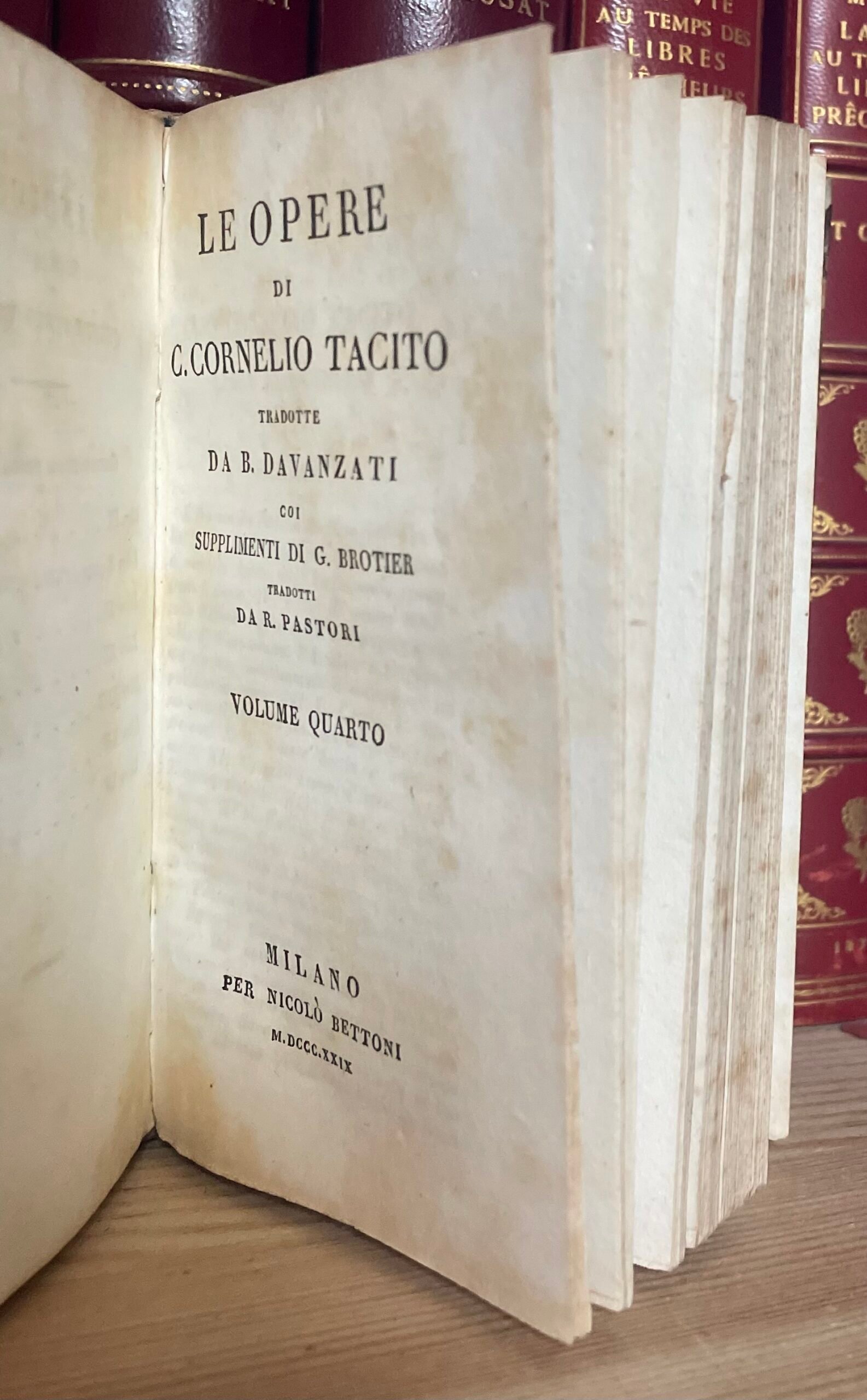 Opere di Cornelio Tacito tradotte da Davanzati coi supplementi di Brotier 1829 - immagine 15