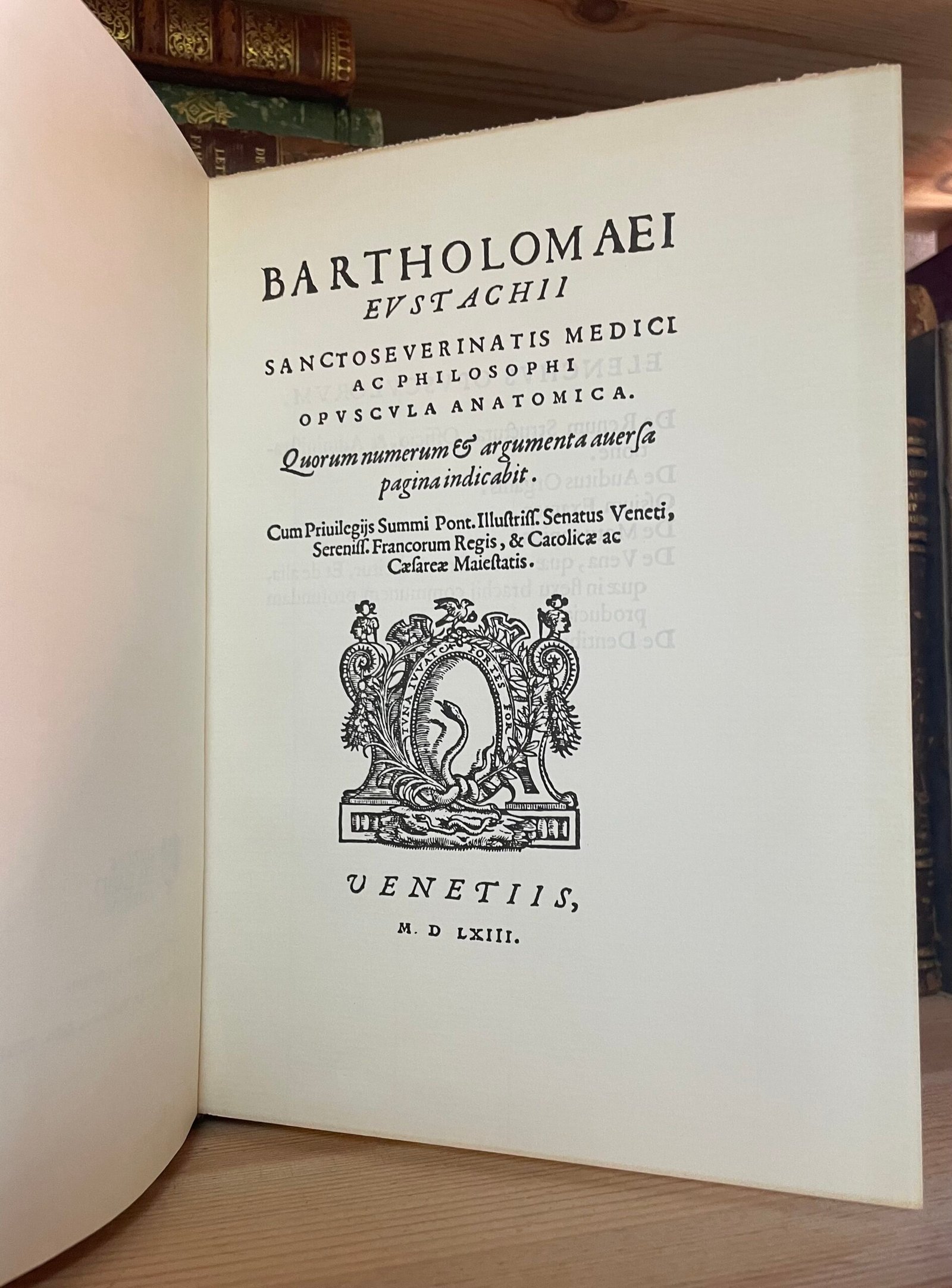 Bartholomaei Eustachii Opuscula anatomica riprod. anastatica dell'ed. del 1563 Gallo Cedrone 1980 - immagine 5