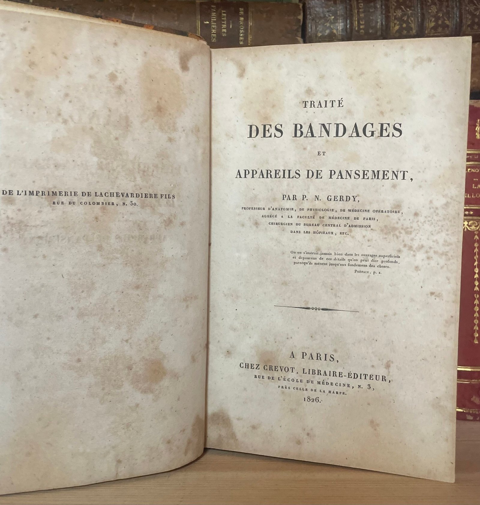 Traité des bandages et appareils de pansement par P. N. Gerdy Paris chez Crevot 1826 - immagine 6