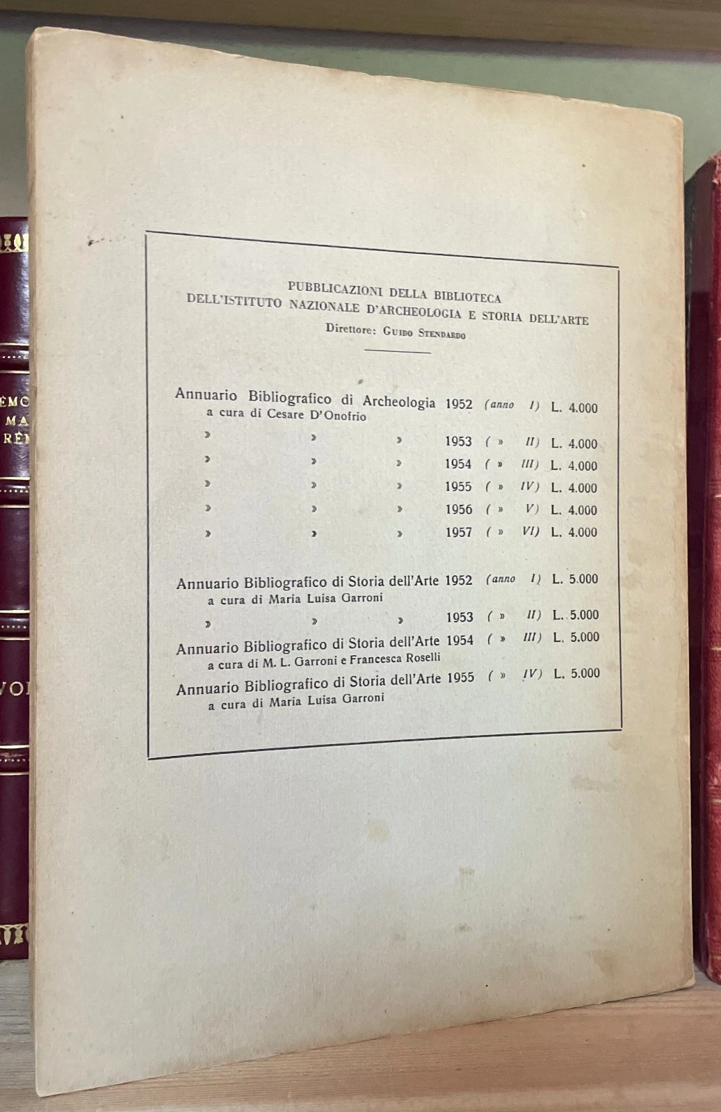 Condividi Cesare D'onofrio Annuario Bibliografico di Archeologia 1957 (anno VI) - immagine 2