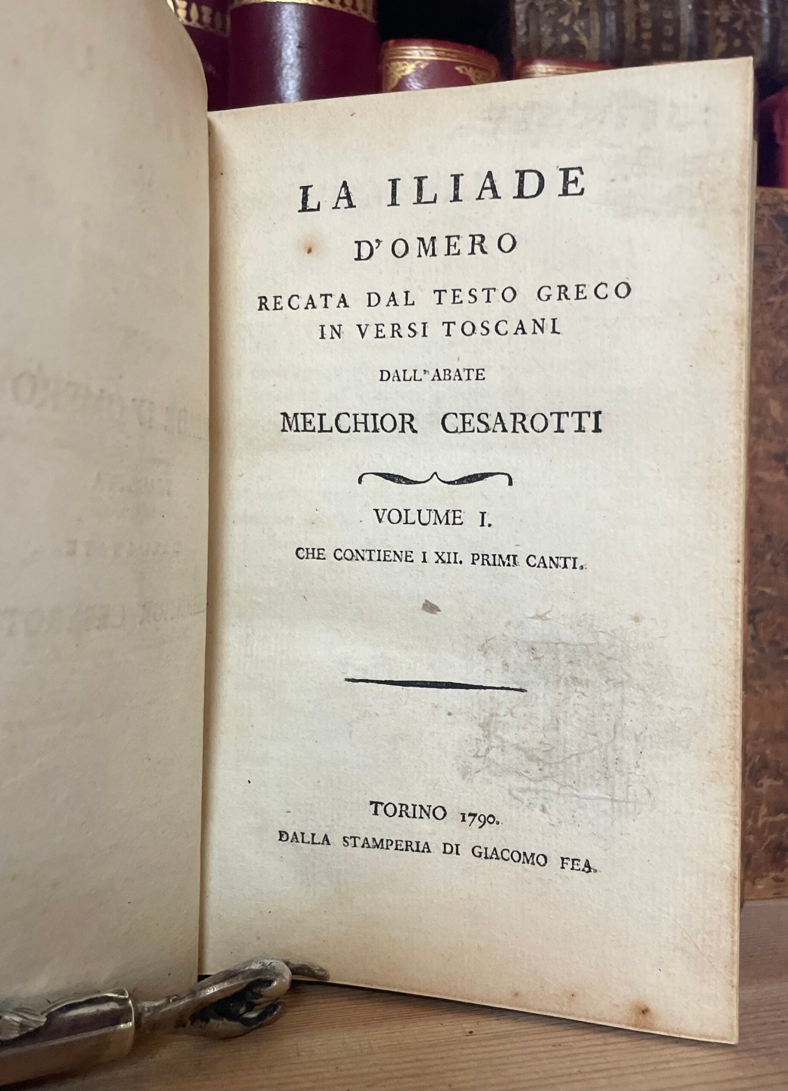 La Iliade d'Omero tradotta dall'abate Cesarotti Due Volumi Fea 1790-1795 - immagine 6