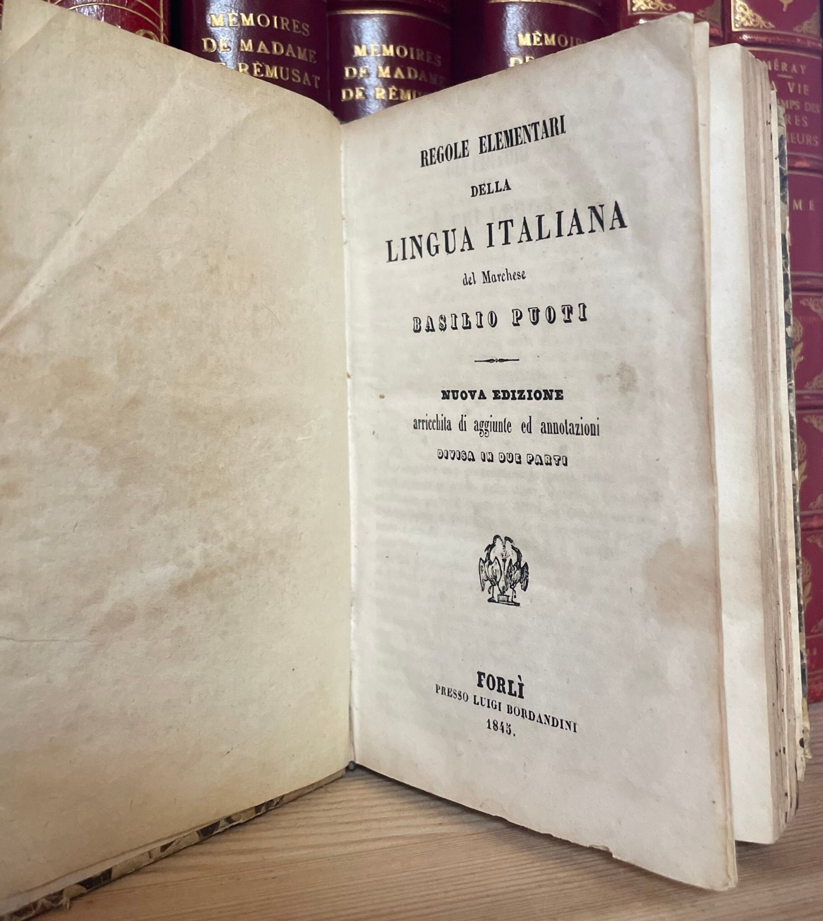 Basilio Puoti Regole elementari della lingua italiana Bordandini 1845 - immagine 5