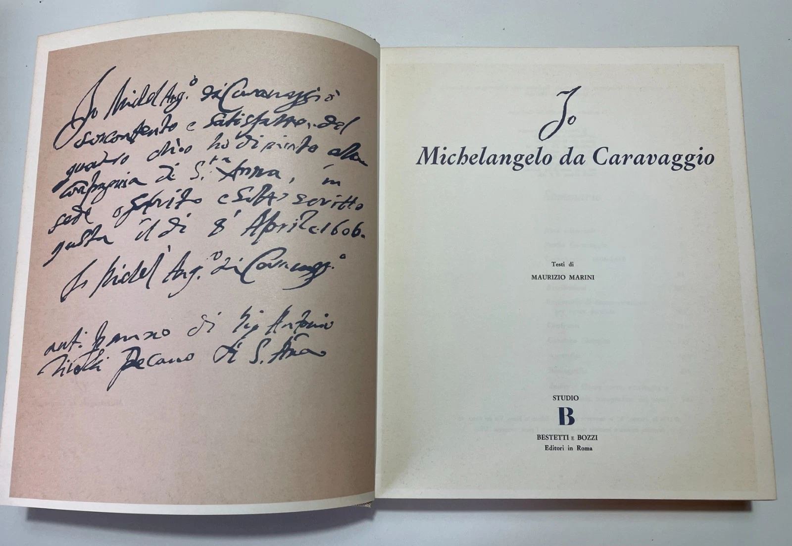 Io Michelangelo da Caravaggio Studio B di Bestetti e Bozzi 1974 seconda edizione - immagine 5