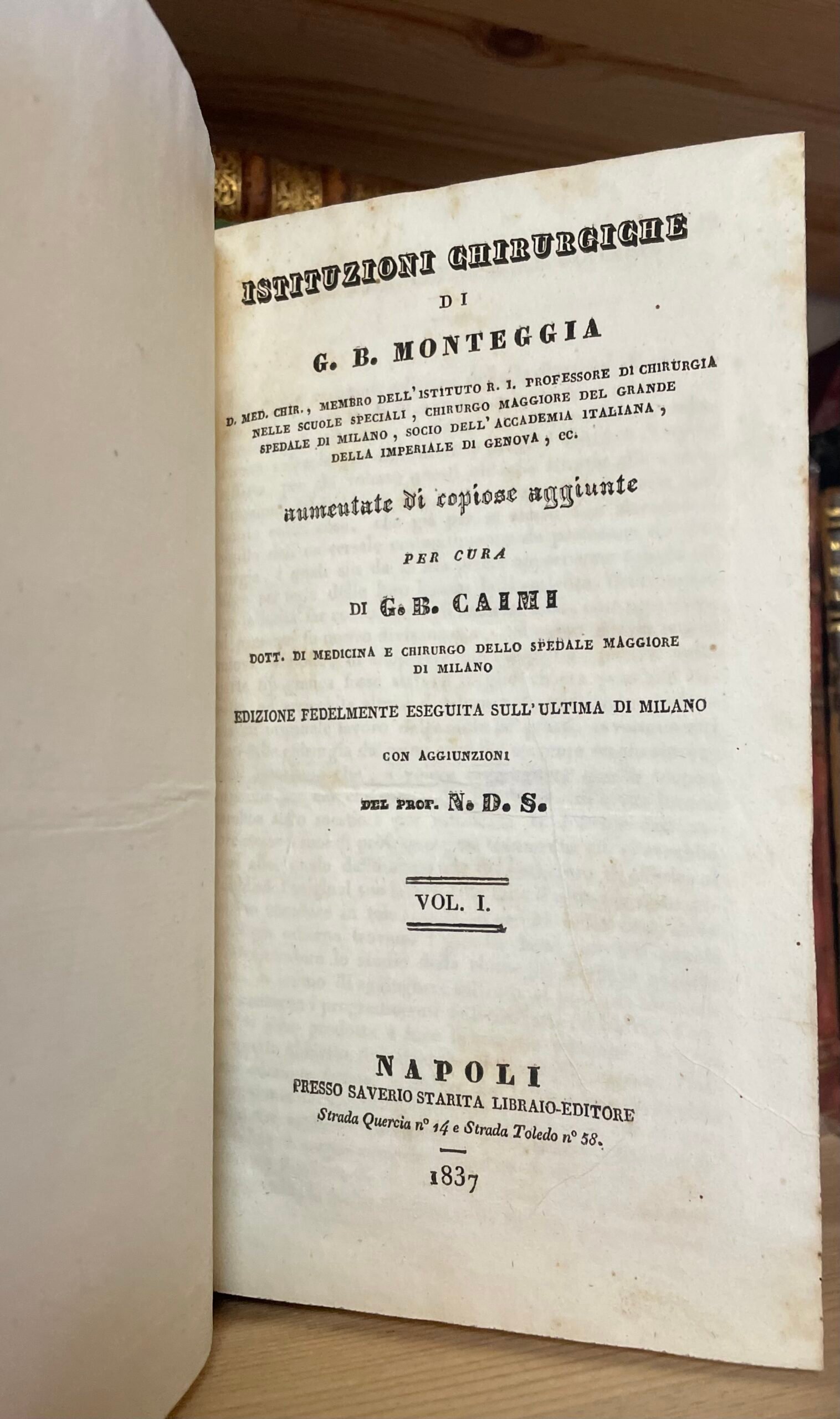 Istituzioni chirurgiche di G.B. Monteggia 8 volumi in tre tomi Saverio Starita 1837 - immagine 4