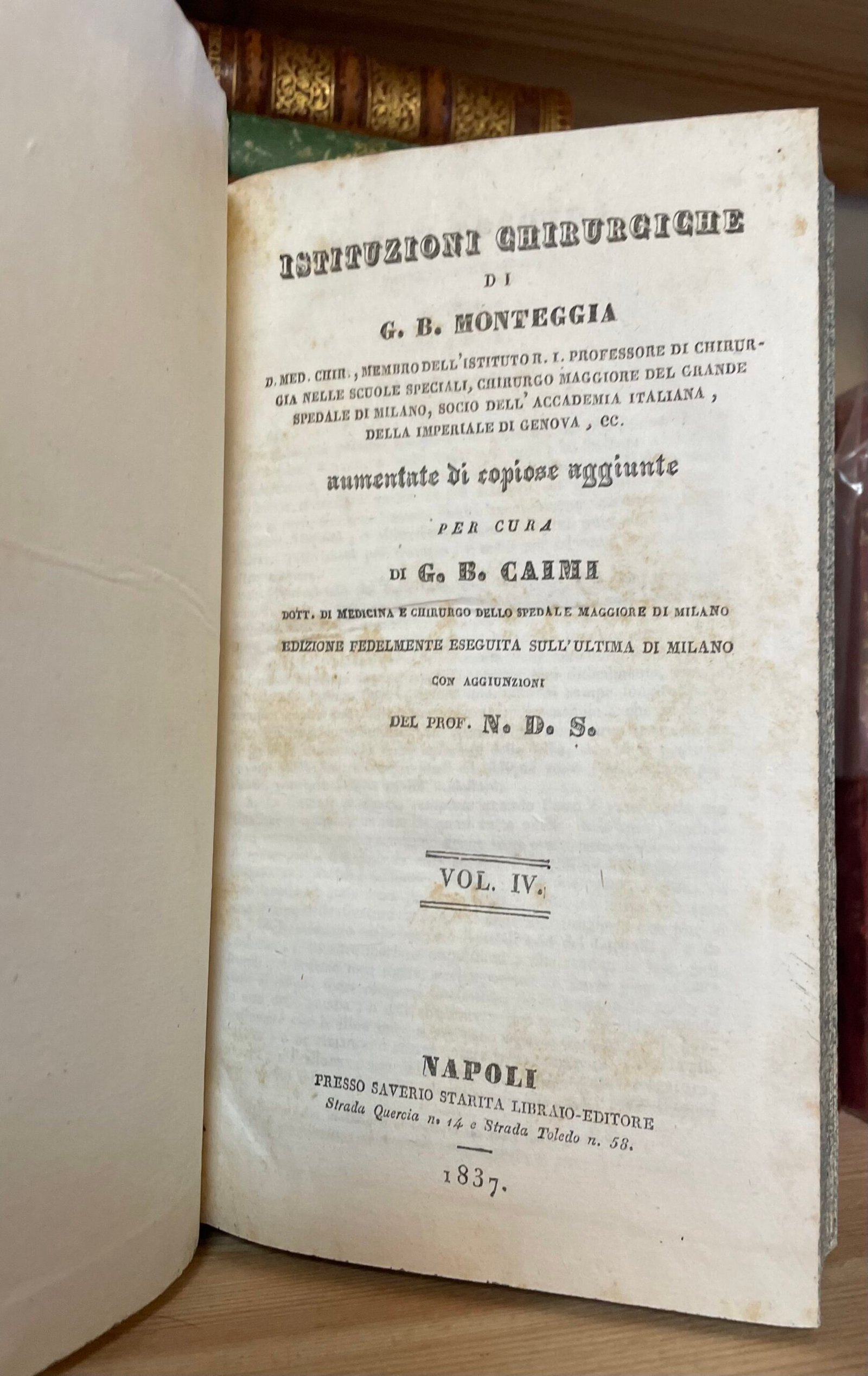 Istituzioni chirurgiche di G.B. Monteggia 8 volumi in tre tomi Saverio Starita 1837 - immagine 12