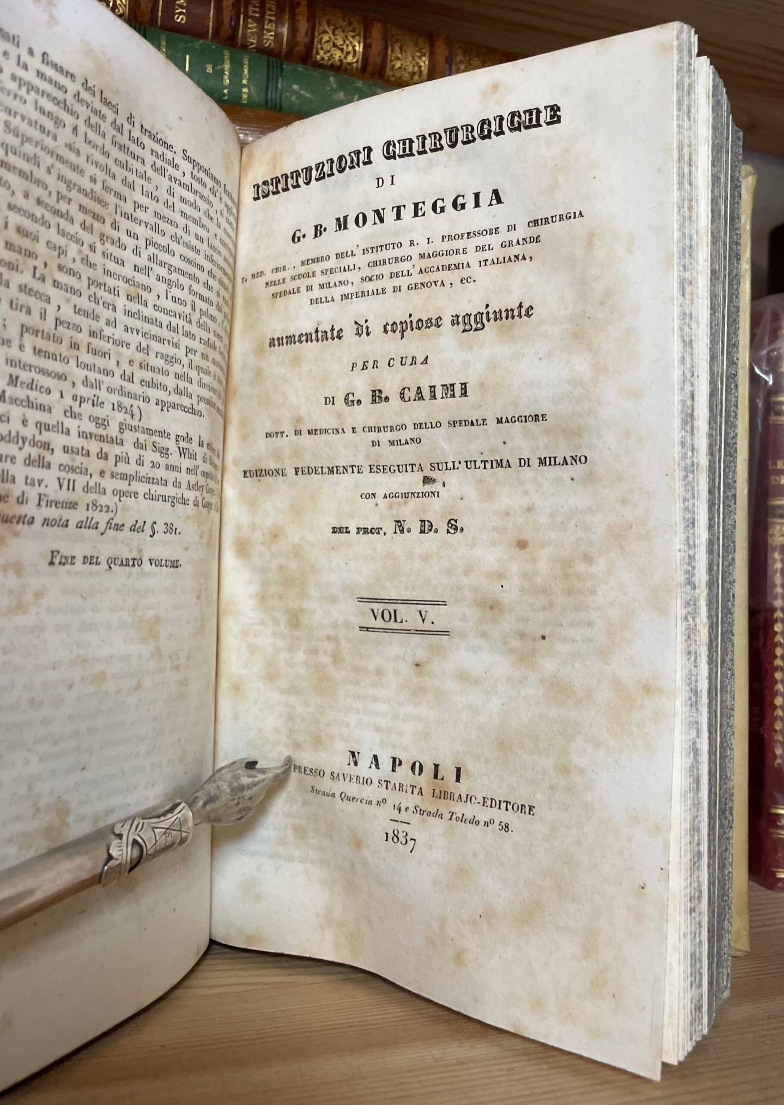 Istituzioni chirurgiche di G.B. Monteggia 8 volumi in tre tomi Saverio Starita 1837 - immagine 14