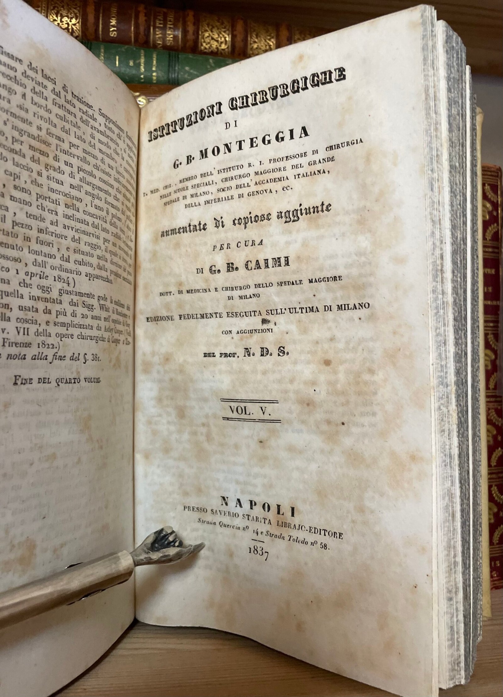 Istituzioni chirurgiche di G.B. Monteggia 8 volumi in tre tomi Saverio Starita 1837 - immagine 20