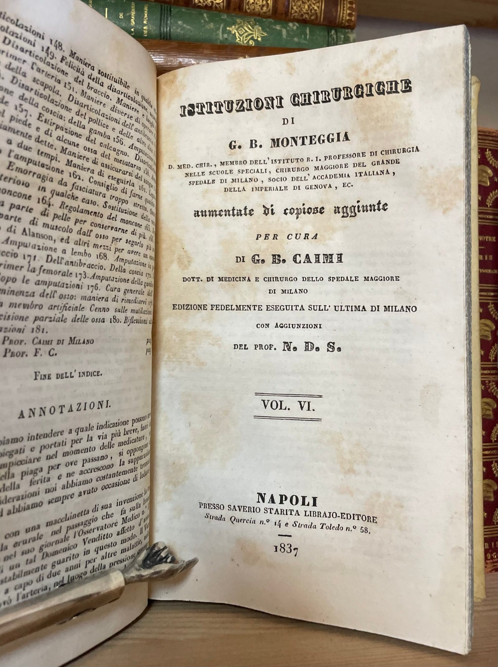 Istituzioni chirurgiche di G.B. Monteggia 8 volumi in tre tomi Saverio Starita 1837 - immagine 21