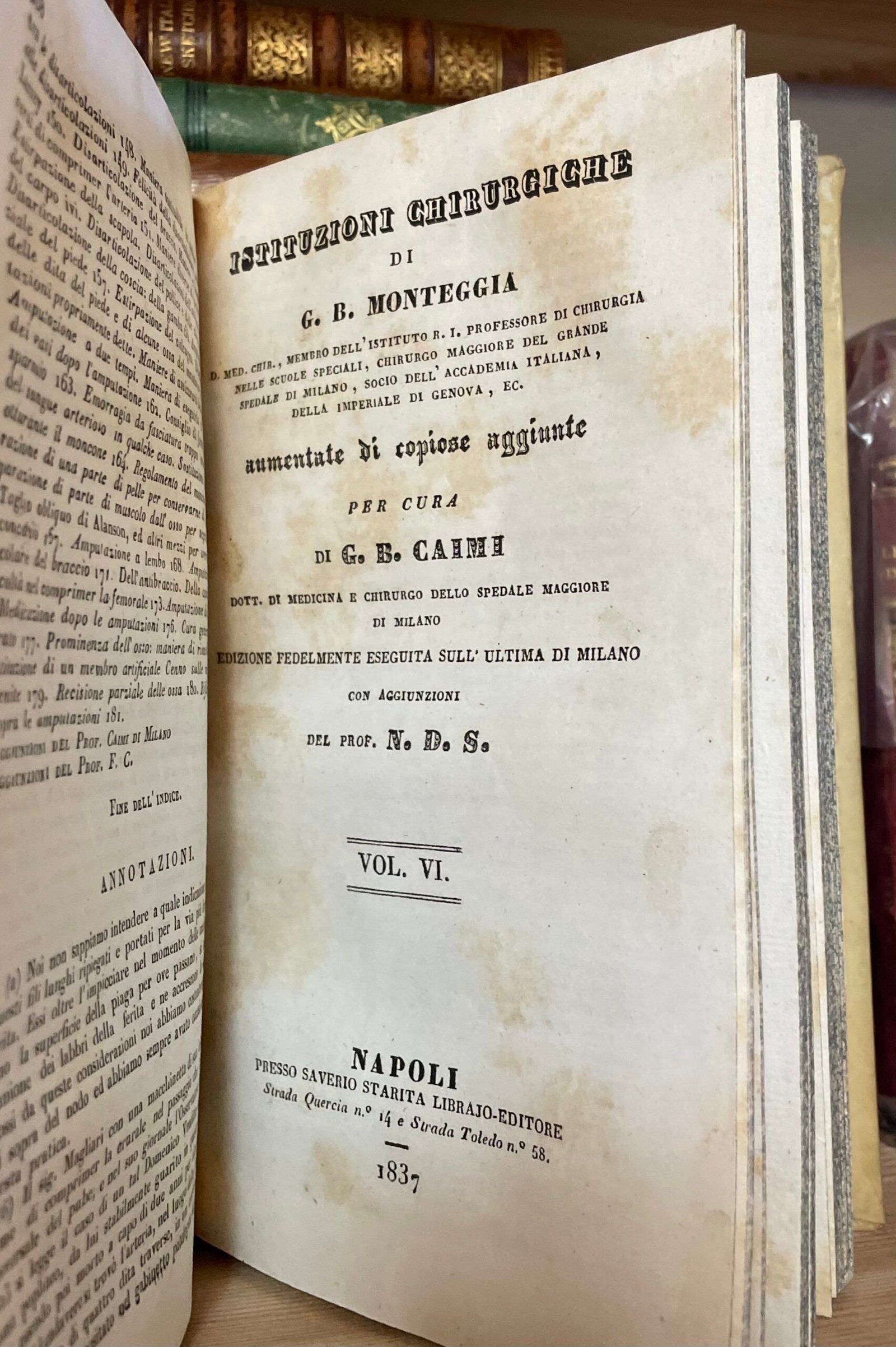 Istituzioni chirurgiche di G.B. Monteggia 8 volumi in tre tomi Saverio Starita 1837 - immagine 24