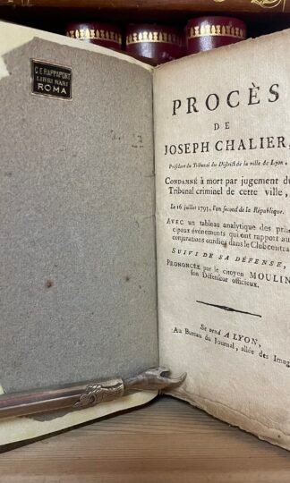 Procès de Joseph Chalier Lyon au bureau du journal (1793)